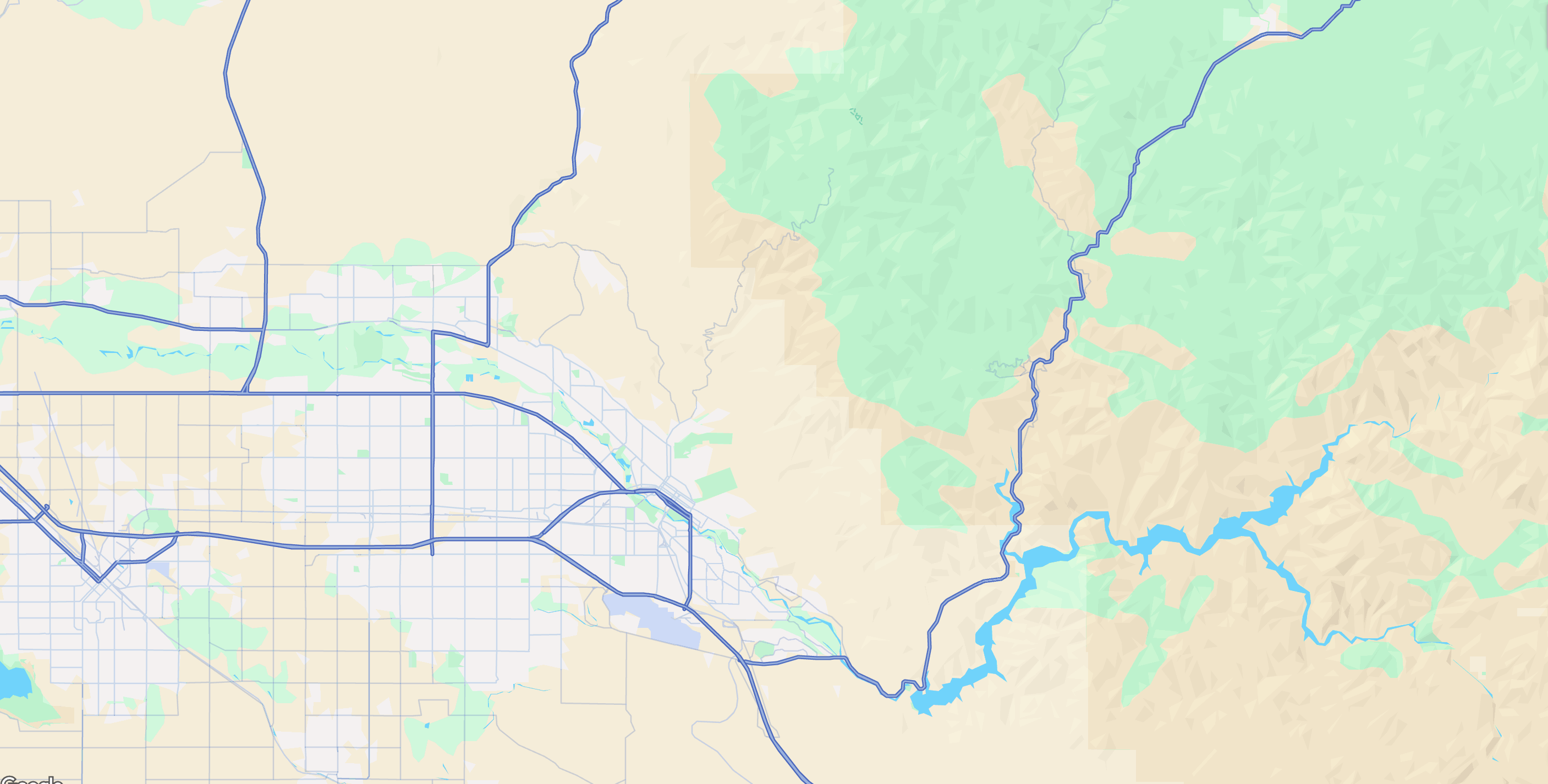 Nearby destinations map